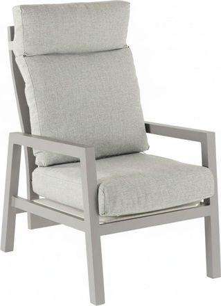 ED&Egrave;N JARD&Iacute; Sill&oacute;n de exterior, reclinable, Aluminio, Color Gris, 59x72x112cm