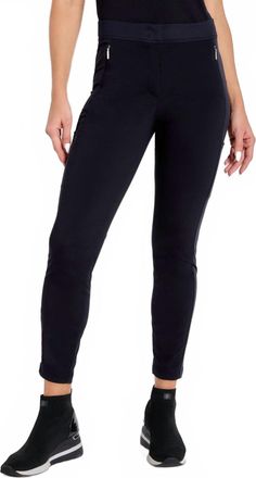 Anatomie Ipant Hybrid Zip Front Slim Fit Pant In Black