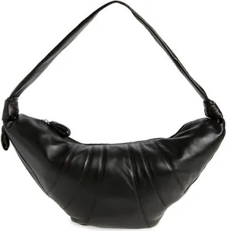 Christophe Lemaire Large Croissant Leather Bag in Black at Nordstrom