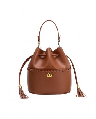 Melie Bianco Womens Janae Saddle Leather Top Handle Bag In Brown