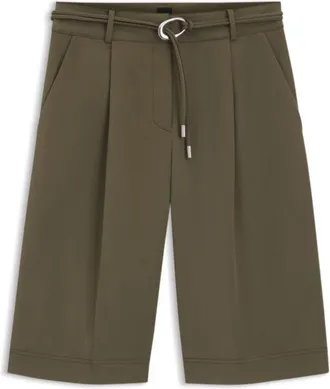 BOSS Relaxed-fit shorts with buckled belt