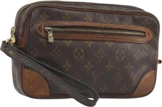 Louis Vuitton Pre-owned Clutch Bag - Dames - Vintage Clutch - Bruin - ONE Size - Leer - Vintage