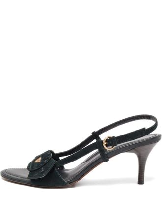Tod's Su&egrave;de sandalen met gesp - Zwart