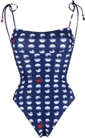 Kiton Womens Polka-Dot Print Swimsuit Ss23 W