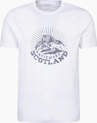 Mountain Warehouse Mens Mountain Warehouse Mens Circle Mountain T-Shirt - White - Size: 44