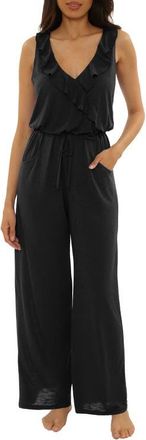 BECCA by Rebecca Virtue Breezy Basic Cover-Up Jumpsuit in Black at Nordstrom, Size Medium