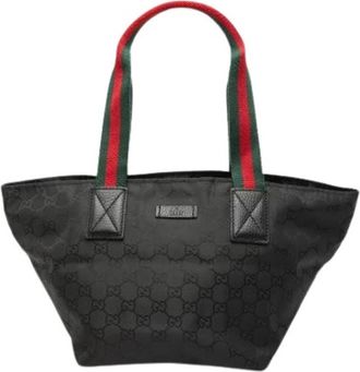 Gucci Pre-owned Nylon Tote - Dames - Vintage Shopper - Zwart - ONE Size - Nylon - Vintage