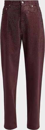 Golden Goose Journey Gradient Crystal Straight-Leg Jeans