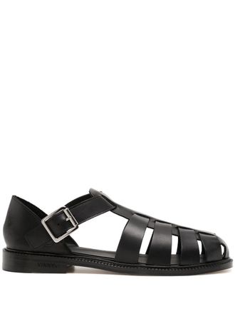 Vinny&rsquo;s leather fisherman sandals - Black