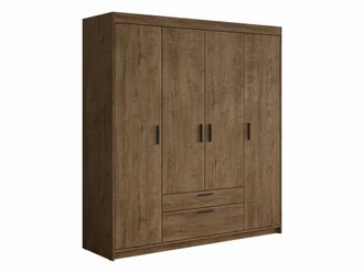 Mirjan24 Mobilier1 - Armario Novduni 107, Roble De Lefkada, 191x176x53cm, Puertas De Armario: Con Bisagras, N&uacute;mero De Estantes: 0