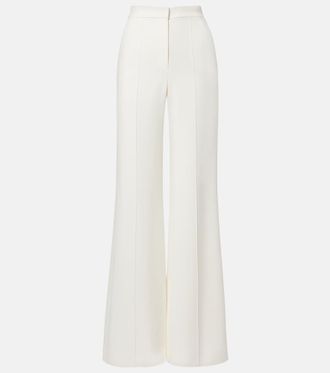 Elie Saab Pantaloni a gamba larga e vita alta in cady