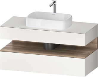 Duravit Duravit - Qatego Consola Mueble Bajo Lavabo, 1 Extra&iacute;ble, 1 Caj&oacute;n