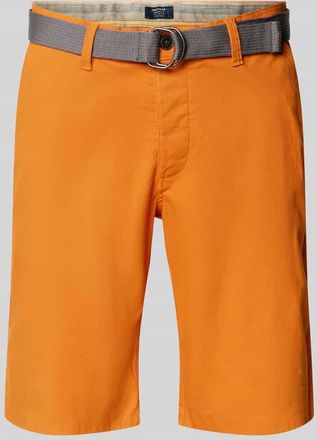 Mc Neal Slim Fit Shorts mit Gürtel in Orange, Größe XXXL