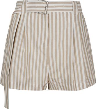Iro Anemone Striped High-Waisted Shorts