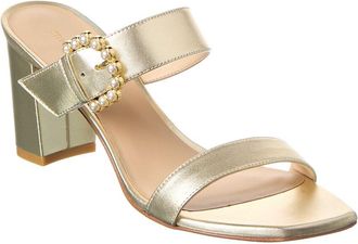 Stuart Weitzman Piper 75 Block Leather Sandal