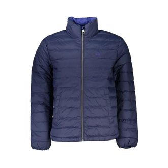 La Martina Elegante blauwe jas met borduurwerk - Heren - Winterjassen - Blauw - XL - Jassen