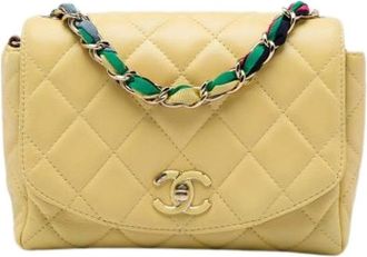 Chanel Pre-owned Cocovado Flap - Dames - Vintage Schoudertas - Geel - ONE Size - Leer - Vintage