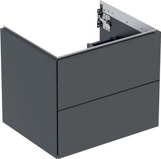 Keramag Geberit One Mueble Bajo Lavabo, 2 Cajones, 59.2x50.4x47cm