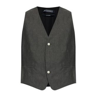 Jacquemus Vests, male, Gray, Size: S Paysan Vest