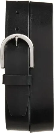 BOSS Roul Leather Belt in Black at Nordstrom, Size 40