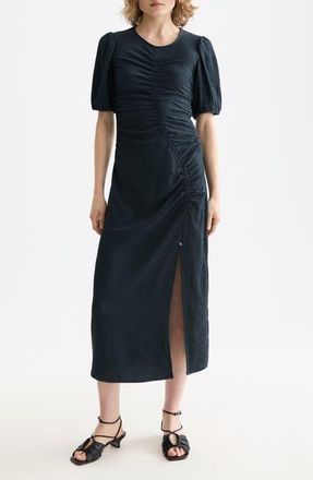 Scotch & Soda Open Structured Jersey Midi Dress in Carbon at Nordstrom, Size X-Large