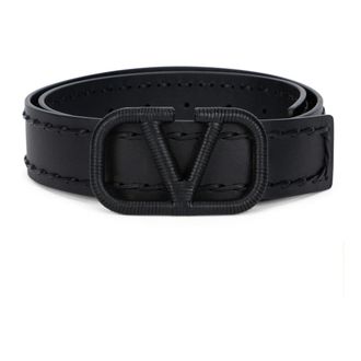 Valentino Garavani Belts, female, Black, 80 CM, Minimalist Leather Belt