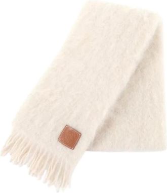 Loewe Pre-owned Scarves, female, Beige, Size: ONE SIZE Pre-owned Stole