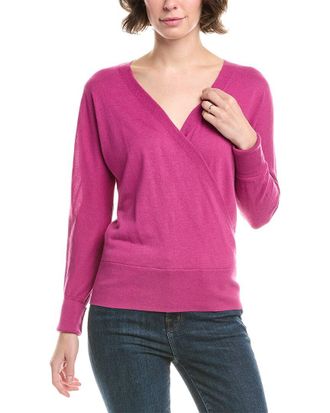 Forté Cashmere Surplice Silk & Cashmere-Blend Sweater