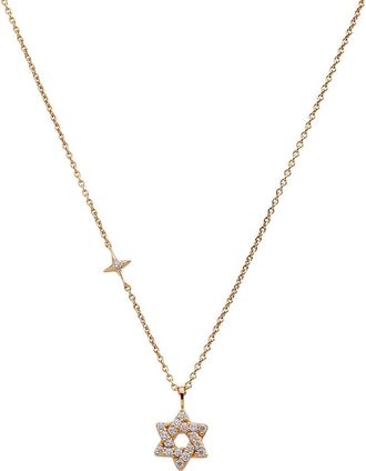 Alex and Ani Delicate Pave Star of David Pendant Necklace in Gold at Nordstrom