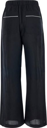 Toteme Womens Trousers Piped Silk Black