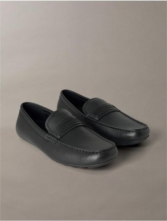 Calvin Klein Mens Mens Oliver Driving Loafer - Black - 10H