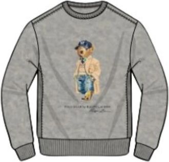 Polo Ralph Lauren The RL Fleece Sweatshirt - Heren - Sweatshirts - Grijs - L - Katoen - Hoodies & sweatvesten