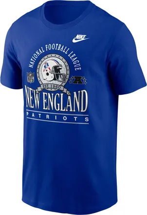 Nike New England Patriots Rewind Essential Nike Mens NFL T-Shirt in Blue | N1994DA8KV-R8L
