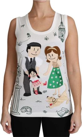 Dolce & Gabbana Sleeveless Tops - Dames - Tops zonder mouwen - Veelkleurig - S - Katoen - Tops