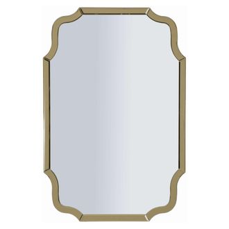 Dmora Espejo Jajce, Marco Contorneado, Forma Rectangular, Tipo De Pared, 60x90h Cm Dorado