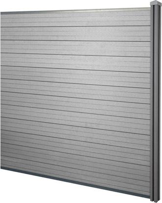 Hhg Pannello supplementare frangivento fendivista privacy Sarthe WPC 190cm grigio