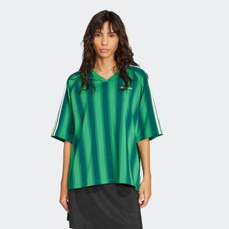 adidas T-Shirt ADIDAS ORIGINALS LINEAR TEE, Damen, Gr. XS, gr&uuml;n, Obermaterial: 86% Polyester, 14% Elasthan, Rundhals, Shirts T-Shirt, sportlicher Stil, locke