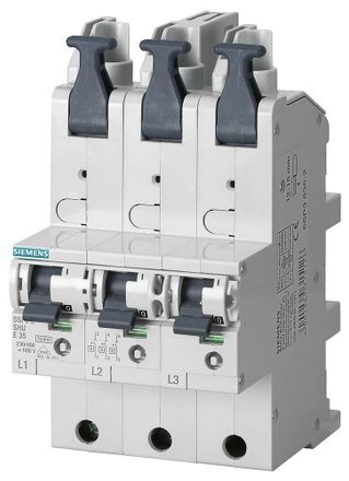 SIEMENS Interruptor Autom&aacute;tico Principal (shu), 3x 1 Polo, E 35a, 230/400v, 5sp38352