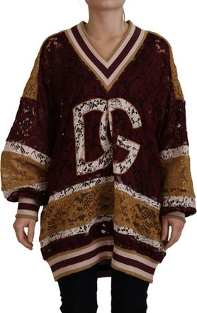 Dolce & Gabbana Kanten Sweatshirt, Relaxed Fit, Lange Mouwen