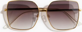H&M Eckige Sonnenbrille - Goldfarben
