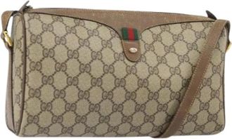 Gucci Pre-owned Cross Body Bags, female, Beige, Size: ONE SIZE Pre-owned Plastic Vintage Cross Body Bag