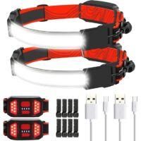 OEM Linterna Frontal Led Recargable, 1000 L&uacute;menes - &Aacute;ngulo De Haz De 230&deg; - Resistente Al Agua Y Ligera (105 G) - Modos Cob Para Acampar, Hacer Senderismo