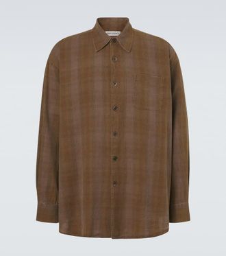 Our Legacy Camisa Borrowed de algod&oacute;n a cuadros