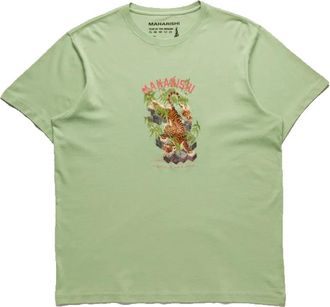 maharishi Bamboe Tijger Grafische Tee - Heren - T-shirts - Groen - XL - Bamboe - Tops