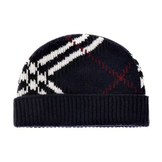 Burberry Berretto in Cashmere - - Accessories - Donna - Blu - ONE SIZE