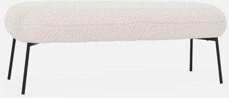 Sweeek Banco, Extremo De La Cama Con Revestimiento De Borreguito