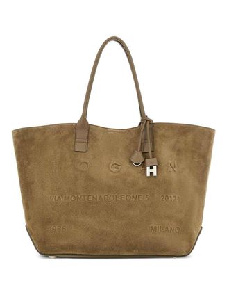 Hogan Address Medium Leather Tote Bag