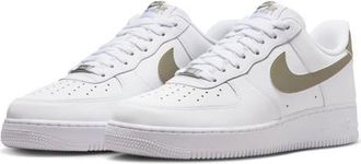 Nike Air Force 1 07 Sneaker in White/Light Army at Nordstrom, Size 10.5