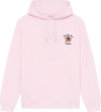 Dr&ocirc;le de Monsieur Le Hoodie Slogan Rose - Heren - Hoodies - Roze - S - Katoen - Hoodies & sweatvesten
