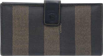 Fendi Brown Canvas Long Wallet (Bi-Fold) (Pre-Owned)